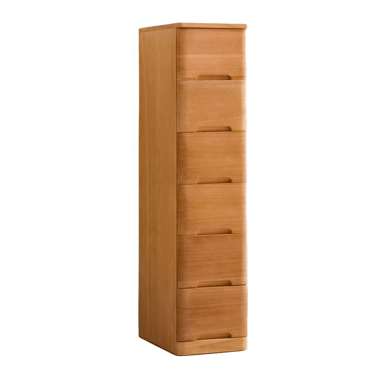 Scandinavian Wooden Lingerie Chest with 6 Drawers for Tall and Narrow Dressing Spaces