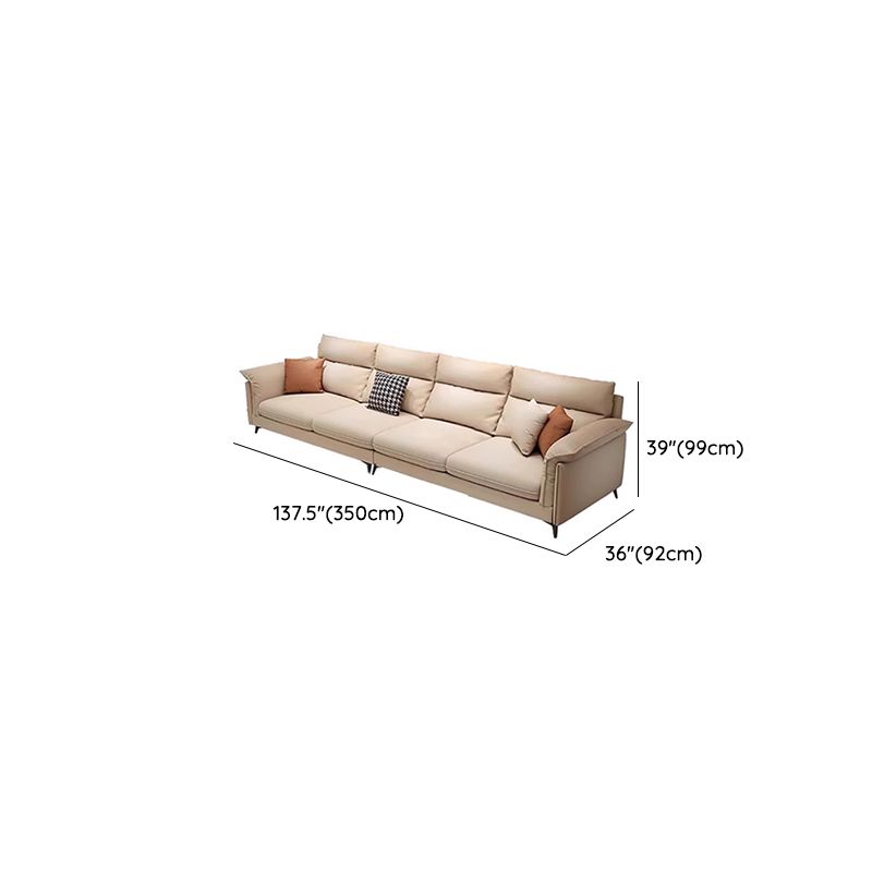 Modern Water Resistant Dove Grey/Chalk Solid Color Sofa Couch/Loveseat/Single Sofa with 4 Pillows/3 Pillows/2 Pillows for 3 Person/4-seater/5 Person