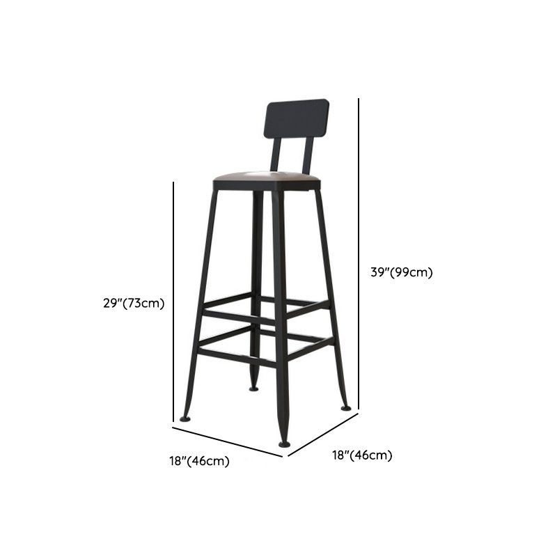 Rectangular Modern Stone Top Bar Table Set with Trestle Base and Backrest Barstools