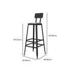 Rectangular Modern Stone Top Bar Table Set with Trestle Base and Backrest Barstools