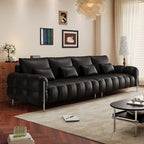 Drawing Room Standard Sofa in Light Gray/White/Light Brown with Armrest and 4 Pillows