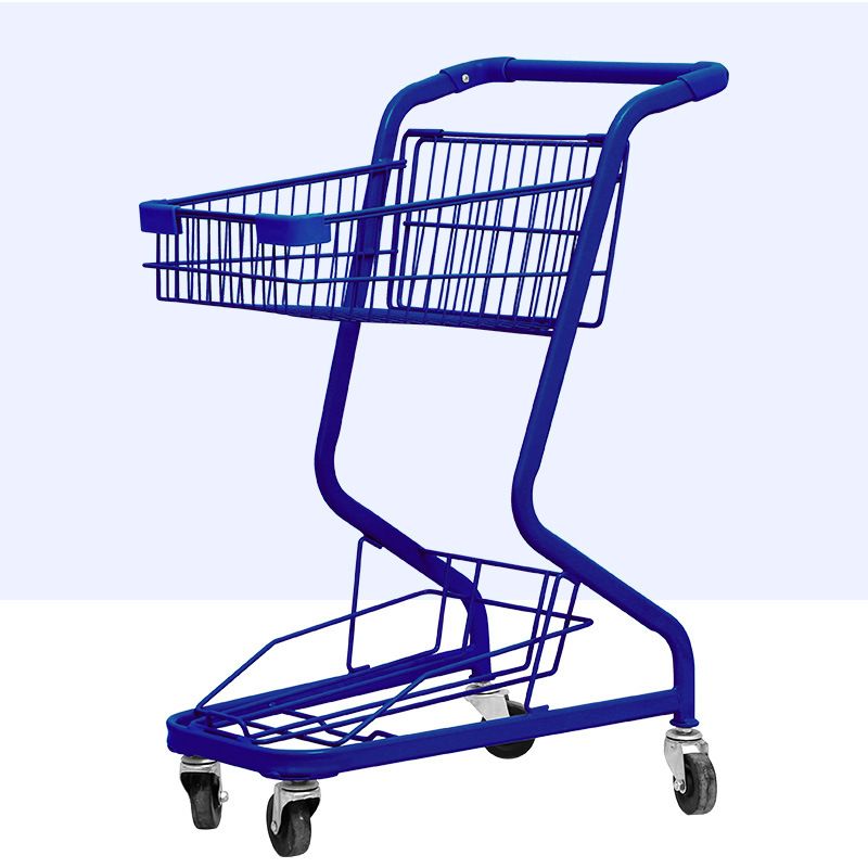 Durable Steel Shopping Cart for All Ages with 1 Shelf