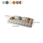 Scandinavian Recessed Arm Sofa 28.7" H Blocks Sofa with Pillows