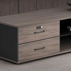 Pedestal Crack Resistant Office Desk with Cpu Storage, Cable Management, 4 Drawers/2 Drawers, Exterior Shelf and Cooling Hole