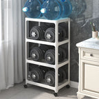 Art Deco Polymerized Material Rectangle Chalk Finish Shoe Rack for 1-20 Pairs in Drawing Room