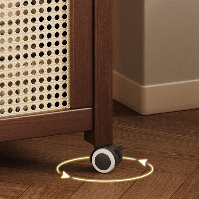 Auburn Modern Simple Style Hall Rack with Receptacle, Rubberwood Frame, 1 Basket, and Wood Hook