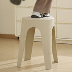 Synthetic Material Backless Stool with Upholstered Seat