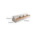 Modish Solid Color Scratch-durable Standard Sofa in Light Yellow with 4/5/3 Pillows, Seats 3/5/4