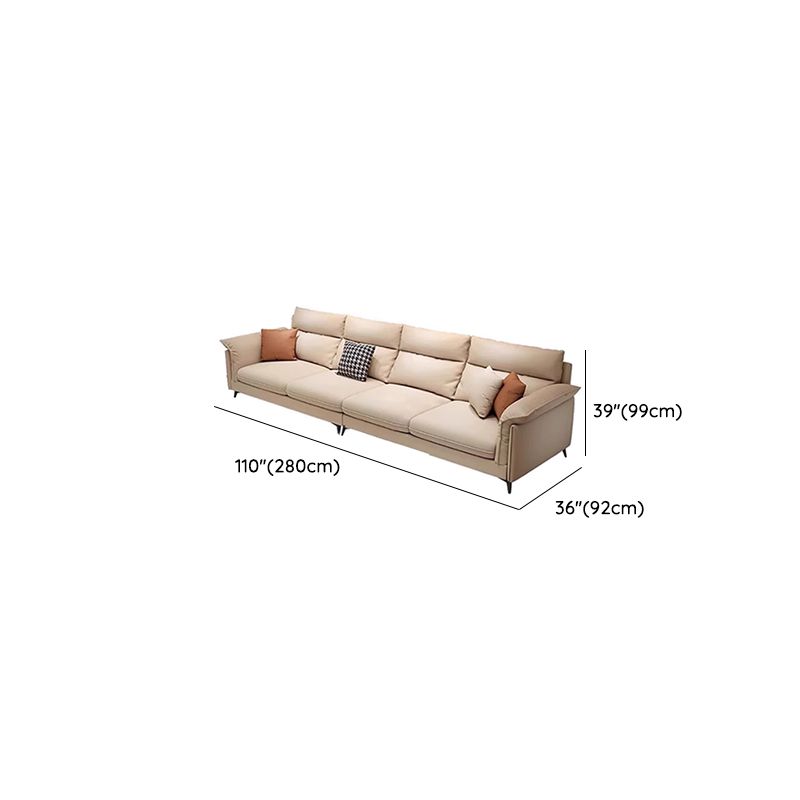 Modern Water Resistant Dove Grey/Chalk Solid Color Sofa Couch/Loveseat/Single Sofa with 4 Pillows/3 Pillows/2 Pillows for 3 Person/4-seater/5 Person