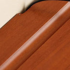 Writing Desk with Storage and Twist-resistant H-Shape Base, Sepia Top with Exterior Shelf and Foot Pad, Unattached