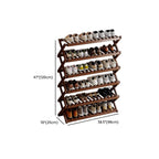 Art Deco Bambusa Rectangle Shoe Rack with 6/4/5 Shelves, Capacity for 1-30 Pairs, Drawing Room
