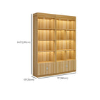 Multi-shelf Modern & Contemporary Style Wood Hutch Cabinet for Living Room