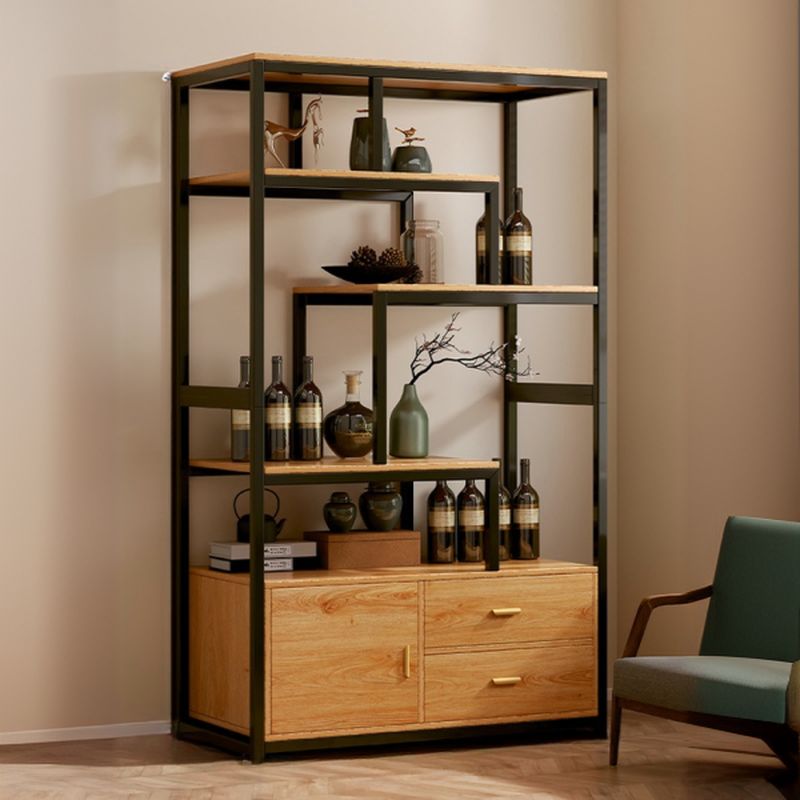 Ground Curio Cabinet with 7/8 Shelves and Accessible Storage