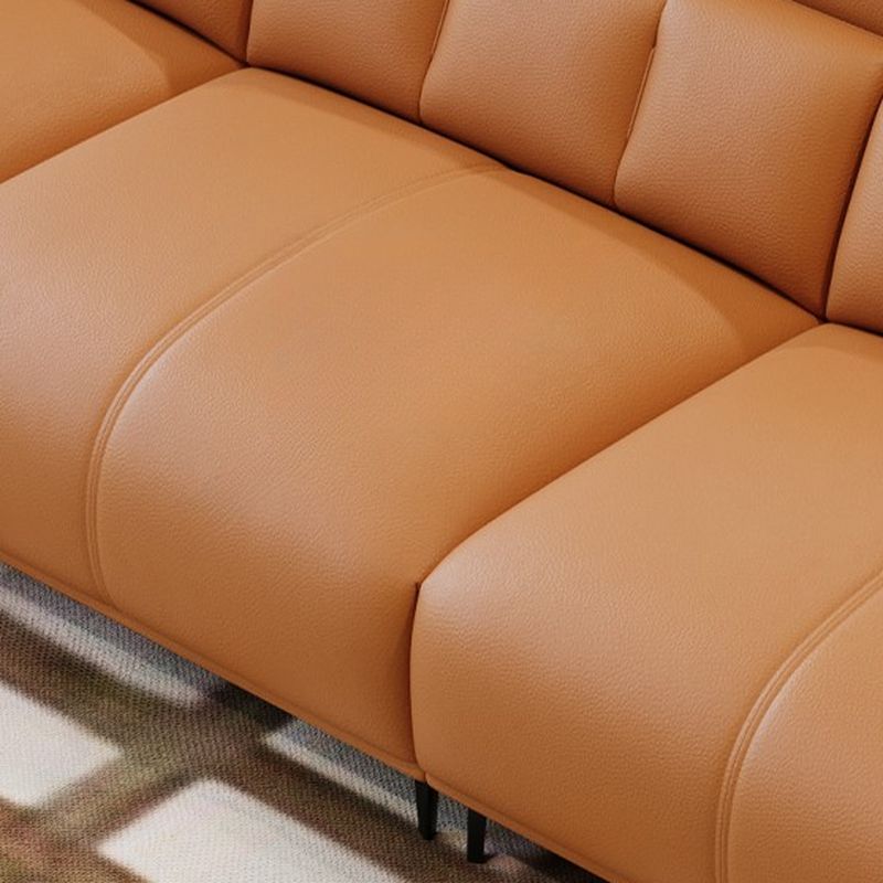 Modish Solid Color Scratch-immune Standard Sofa with Arm for 4-seater/5 Person