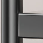 Ink Minimalist Rectangular Warehouse Storage Rack with Steel Frame and Adjustable Shelves, Detached