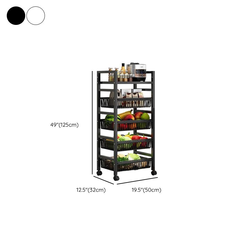 Portable Center with Metal Countertop and Basket Options: 2 Baskets/3 Baskets/4 Baskets