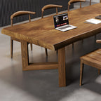 Modern Dining Room Set 1/4/9 Pcs Solid Wood Dining Set with Rectangle Table