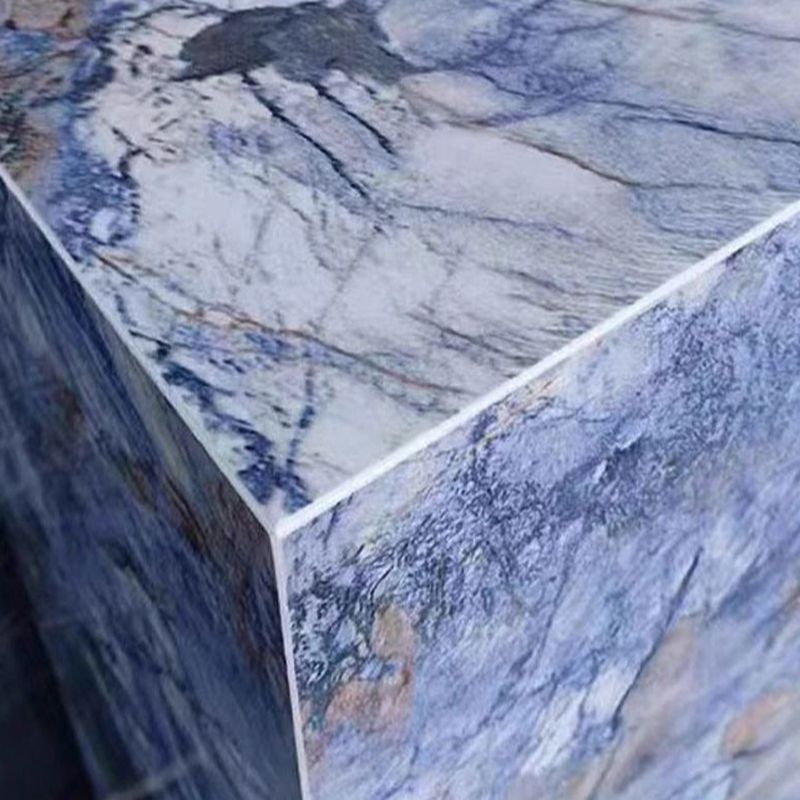 Unfinished Square Marble Pattern Display Table with Slate Top, 30 to 39 in Height, Up to 19 in Size
