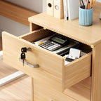 Modern Style Locking Lateral Wood Filing Cabinet with Drawers
