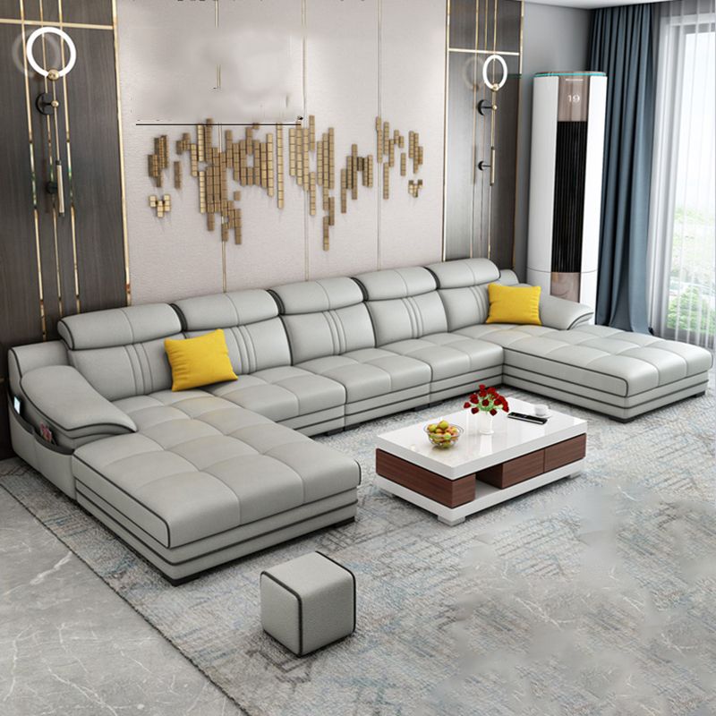 Living Room Modular Sofa in Modern Style Sofa with Pillow Armrest