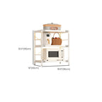 White Modern Standard Baker's Rack with Metal Frame and Manufactured Wood Shelves