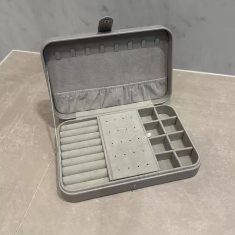 Modern & Contemporary Solid Color Jewelry Armoire in Artificial Leather