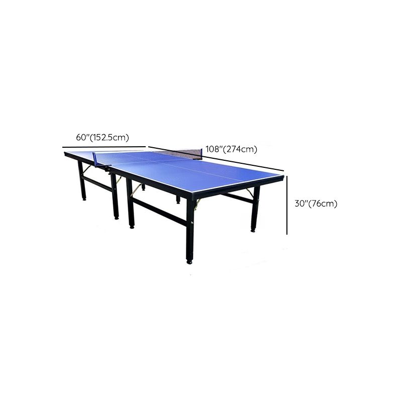 Indoor Dark Blue Synthetic Laminate Ping Pong Table with Included Table Tennis Paddle