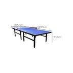 Indoor Dark Blue Synthetic Laminate Ping Pong Table with Included Table Tennis Paddle