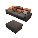 Drawing Room Standard Sofa in Midnight Black with Armrest and 4/3 Pillows