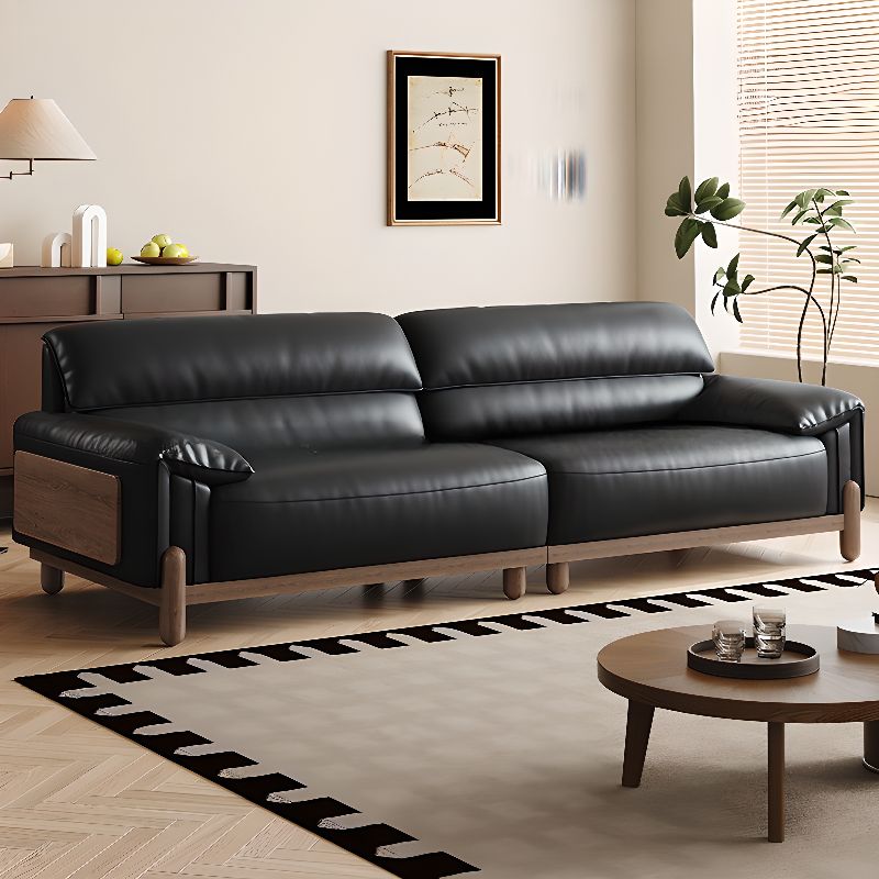 Contemporary Modern Solid Color Water Resistant Standard Sofa in Ink, 2-Seater