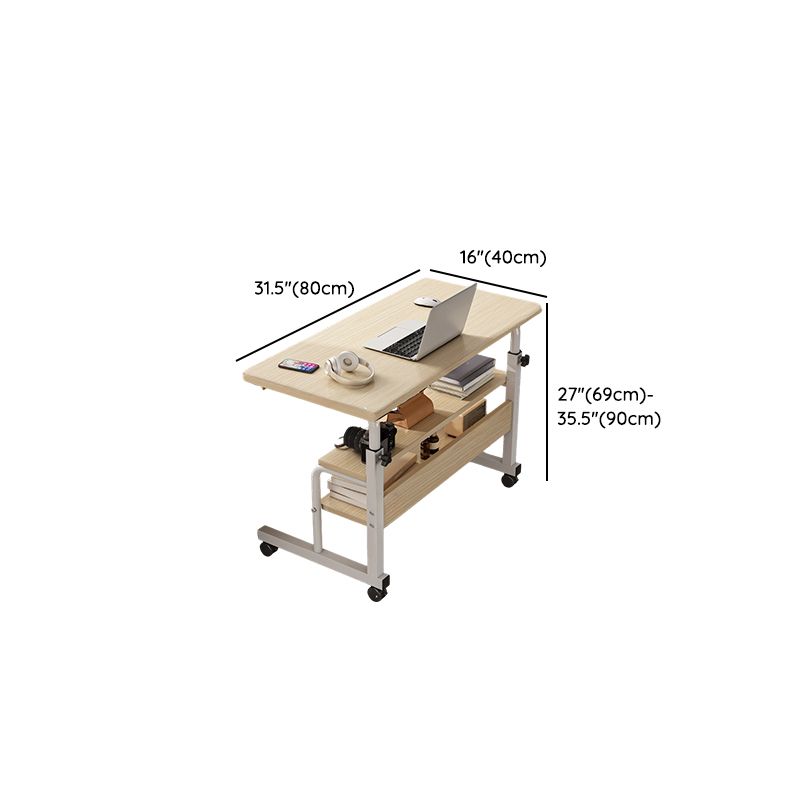 Trendy Engineered Wood Laptop Cart with Flexible Height and Casters