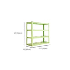 Light Green Casual Cabinet Shelf with 4/5/6 Tiers in Rectangle Shape
