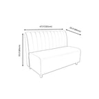 47.27"D x 25.59"W x 33.46"H Contemporary Glam 2-seat Sofa for Restaurant