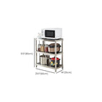 Silver Modern Standard Baker's Rack with Stainless Steel Frame and Metal Shelves