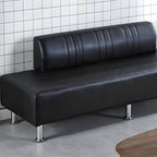 24.4" High Armless Sofa with Tight Back for Apartment Faux Leather