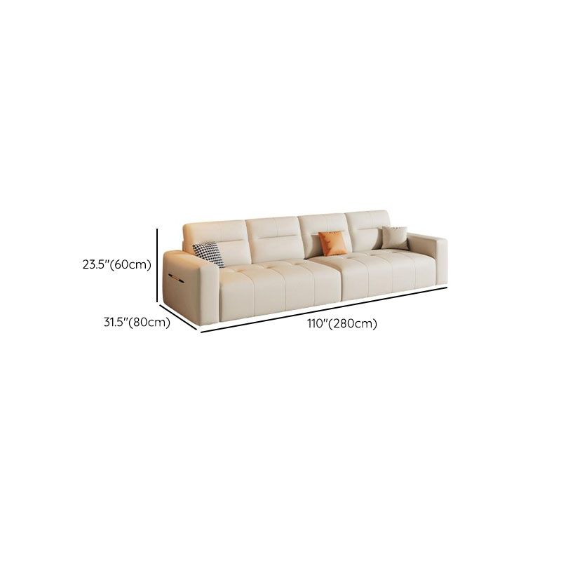 Fade-proofed Standard/Single Sofa in Off-White for Drawing Room with Armrest and 3/1 Pillow