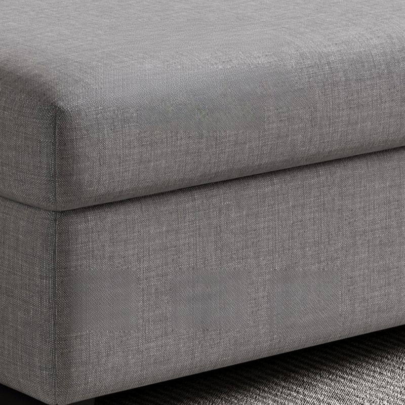 Modern Simple Style Chaise Chair for Bedroom with Solid Color in Light Gray, Butter Color, or Navy Blue, Featuring Left-Arm Chaise, Left Arm, Separable Cushions, and 2 Pillows