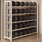 Art Deco/Glam Alloy Rectangle Shoe Rack with 6 Shelves for 11-20 Pairs in Drawing Room