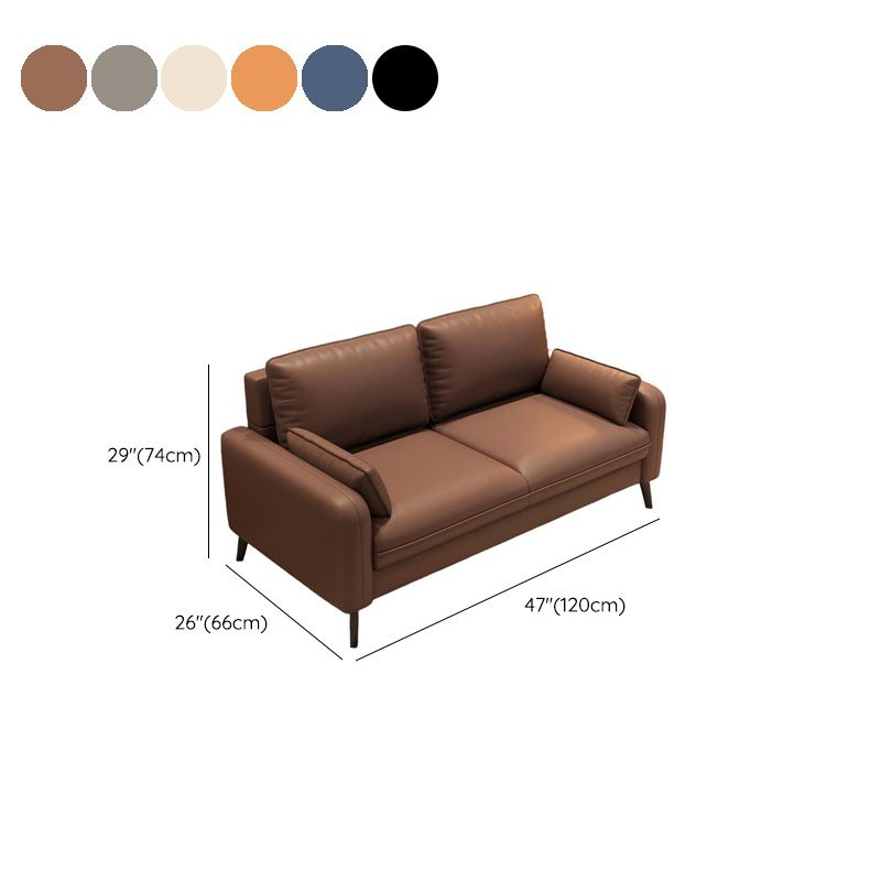 Black/Navy Blue/Amber Color Loveseat with Armrest for Drawing Room