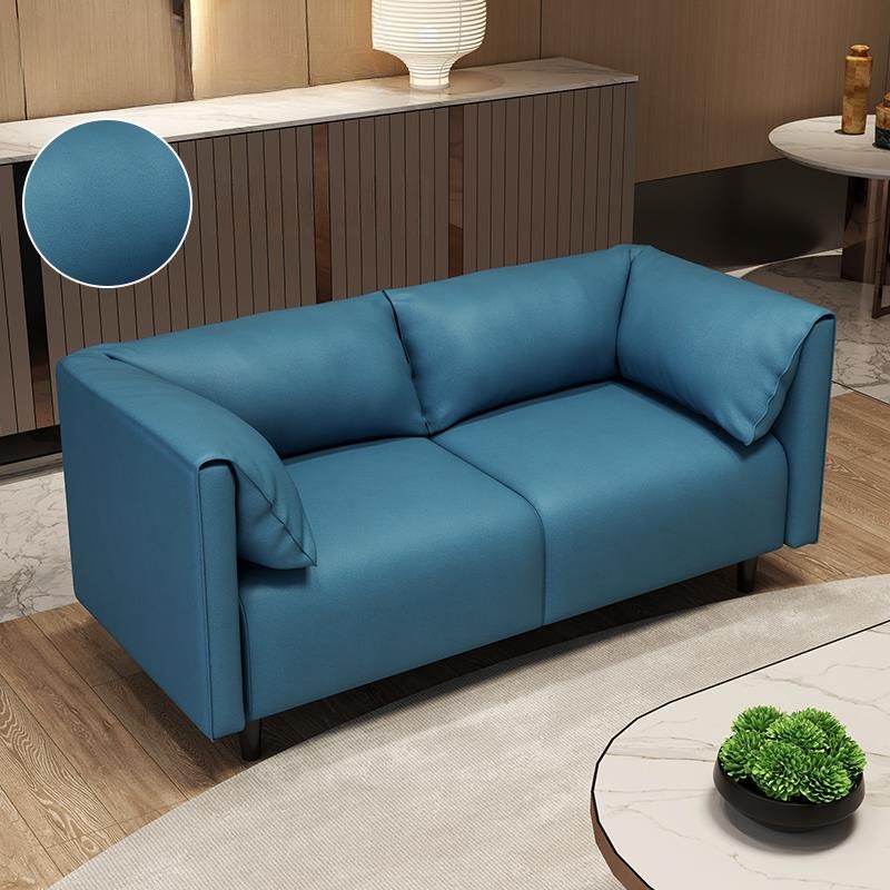 Modish Solid Color Scratch-durable/Water Resistant Loveseat in Gray/Emerald Green/Off-White, 2-seater
