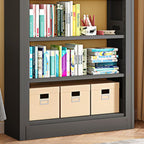 Ink Vertical Shelf Organizer with 3 Shelves, Steel Frame, Open Back