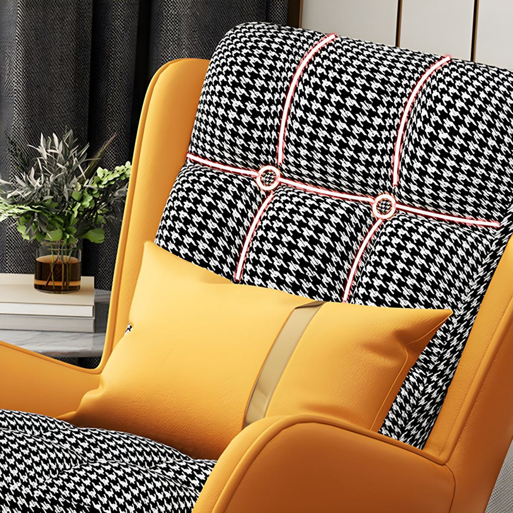 Modern Style Rocker Chair Metal Frame Spindle Rocker Chair with Cushion