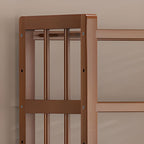 Art Deco Bambusa Rectangle Shoe Rack in Brown with Adjustable Shelves for 21-40 Pairs in Drawing Room