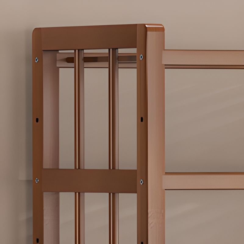 Art Deco Bambusa Rectangle Shoe Rack in Brown with Adjustable Shelves for 21-40 Pairs in Drawing Room
