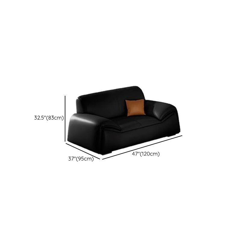 Black Standard Sofa/Loveseat/Single Sofa with Arm and 3 Pillows