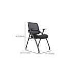 Minimalist Fixed Metal Gliding Side Chair/Multipurpose Chair With Arms Adapted for Tile Flooring