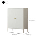 Art Deco Narrow Sideboard with Larder Storage, Alloy Countertop, Flexible Shelf, and 2 Doors