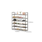Modern Rectangle Ink Metal 21-30 Pairs/11-20 Pairs/1-10 Pairs Shoe Rack for Drawing Room with 7 Shelves/6 Shelves/4 Shelves
