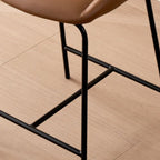 Casual Rawhide Bar Stools in Dark Gray/Jade Green/Cream with Back and Pail Seat, Featuring Leg Rest