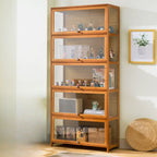 Bambusa Flooring Curio Cabinet with Stockroom, 4 Cabinets/3 Cabinets/2 Cabinets, 4 Shelves/3 Shelves/2 Shelves, 4 Doors/3 Doors/2 Doors